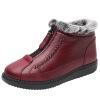 Winter Snow Boots for Women 2022 Fashion Round Toe Soft Sole Plus Velvet Warm Slip on Ankle Booties Comfortable Casual Zipper Non-slip Shoes view 1