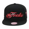 Mitchell & Ness Chicago Bulls NBA The Finals Snapback Hat Adjustable Cap - Black/NBA Finals 1991 Side Patch view 1