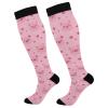 Wusikd Cute Pigs Hearts Compression Socks for Women and Men Circulation Long Socks for Athletic Running 1 view 1