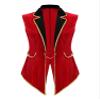 winying Womens Halloween Gothic Victorian Frock Coat Circus Showman Tailcoat Ringmaster Costume Red Small view 3