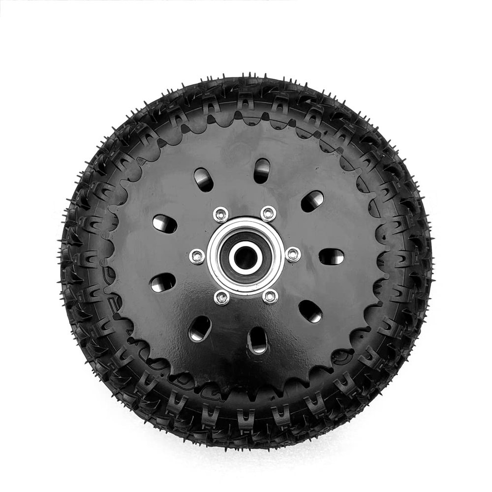 8 Inch Double Wheel With 16 Teeth Sprocket Gear Compatible With #410 Chain Components For Cart Flatbed Tricycle Scooter(wheel and 32T gear)
