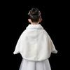 RUIXIA Flower Girls Faux Fur Bolero Shrug Princess Cape Winter Warm Shoulder Wrap Wedding Birthday Costume Party Evening Dress Up view 4