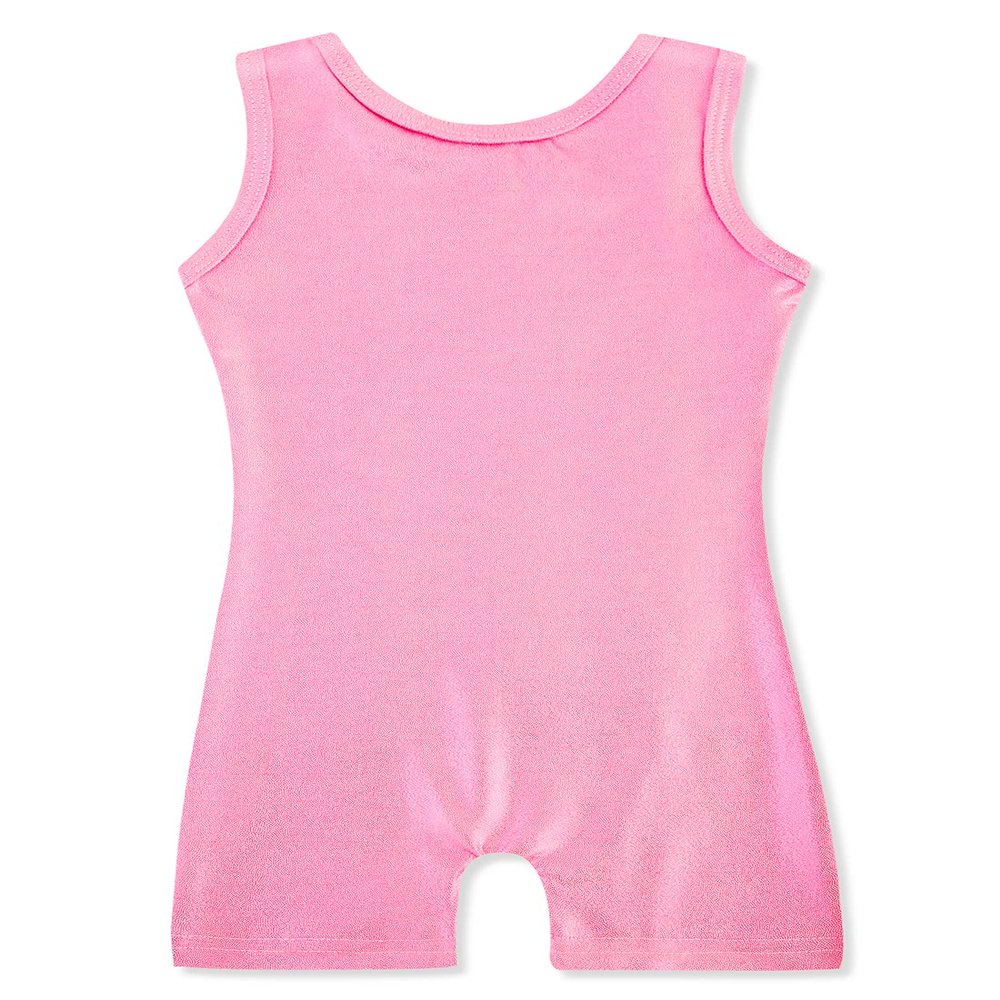 HOZIY Gymnastics Leotards for Girls 8-9 8-10 9-10 Years Old With Shorts for Kids Tumling Outfits Leo Gymnastic Sparkly Shiny Biketards Pink Sparkly Shiny Shimmery Gimnasia Para