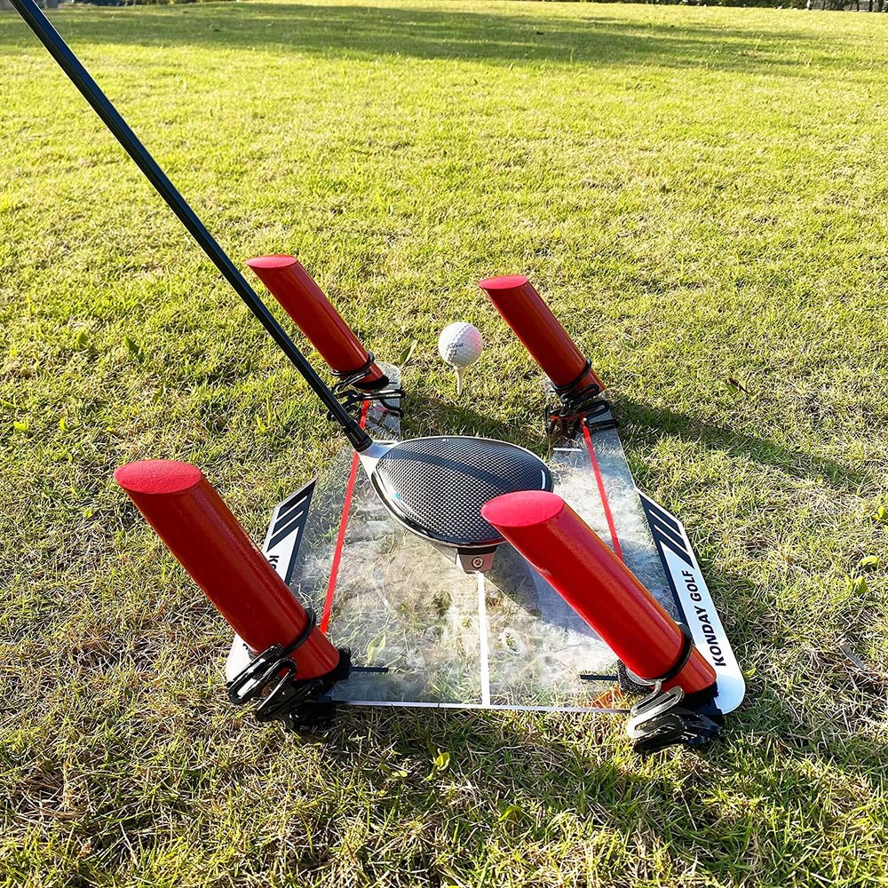 Golf Swing Training Aid Improve Your Swing Rotate and hit The Golf Ball to Practice Straight Fade and Draw line