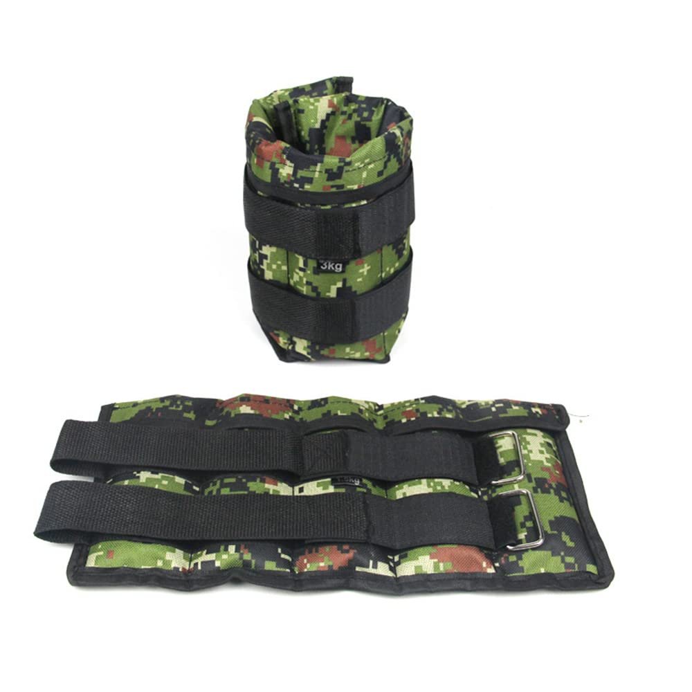 POKEAT 2Pcs Weight Bearing Sandbags Legging Adjustable Running Sport Training Equipment Exercise Tied Ankle Feet Sandbags,3kg