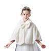 Flower Girls Faux Fur Bolero Shrug Princess Cape Winter Warm Shoulder Wrap Wedding Birthday Costume Party Evening Dress Up view 1