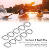 316 Stainless Steel D Ring, Marine D Buckle Ring 10 PCS Seamless Welding Slippy for Kayak(30x27x6mm/1.2x1.1x0.2in) view 2