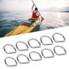 316 Stainless Steel D Ring, Marine D Buckle Ring 10 PCS Seamless Welding Slippy for Kayak(30x27x6mm/1.2x1.1x0.2in) view 3