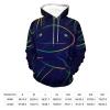 Stylized Rainbow Axolotl Hoodie Pullover Hooded Sweatshirt Casual Sweater Tops with Pocket for Men Women 3XL view 2
