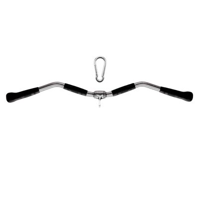 Yes4All Curl LAT Pull Down Bar 30" - Wide Grip with Rubber Handles, Press Down Bar Cable Attachment, Tricep Press Down Attachment for Row Machine & Cable Machine