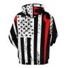 Ironworker Profession USA Flag Hoodie Pullover Hooded Sweatshirt Casual Sweater Tops with Pocket for Men Women S view 3