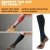 fenglaoda 8 Pairs Compression Socks for Men & Women 20-30 mmHg Knee High Nurse Pregnant Running Medical and Travel Athletic(L/XL,Multi19) view 4