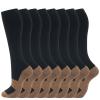 fenglaoda 8 Pairs Compression Socks for Men & Women 20-30 mmHg Knee High Nurse Pregnant Running Medical and Travel Athletic(S/M,Multi15) view 1