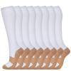 fenglaoda 8 Pairs Compression Socks for Men & Women 20-30 mmHg Knee High Nurse Pregnant Running Medical and Travel Athletic(S/M,Multi16) view 1