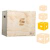Holleyweb 3 in 1 Wood Plyo Box, Jump Box Plyometric Non-Slip for Skipping, Jumping,Box Jumps, Squats, Step-Ups, Dips, Rounded Corners for Safety (A-YD05003-USAM028) view 1