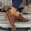 Women Pointed Toe Ankle Boots 2046 Fall Fashion Casual Back Zipper V Cutout Block Chunky Mid Heel Booties Solid Comfy Slip on Ladies Shoes view 2