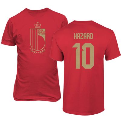 Belgium Soccer #10 Michael World Football Fans Boys Girls Youth T-Shirt (Red, Youth Small)