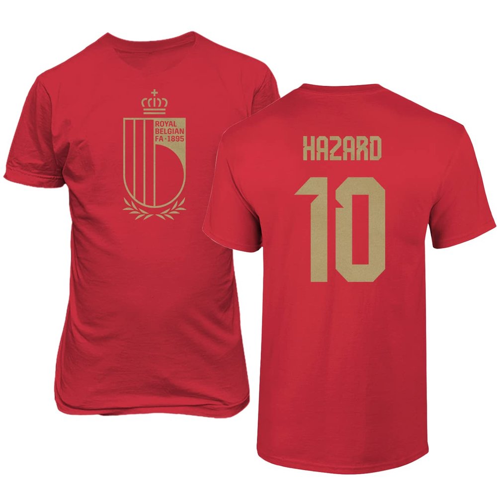 Belgium Soccer #10 Michael World Football Fans Boys Girls Youth T-Shirt (Red, Youth Small)