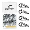 FishTrip Rod Tip Repair Kit Fishing Rod Tips Replacement Kit Stainless Steel Ceramic Guides Ring Fishing Pole Eyelets Repair Kit (Silver) view 1