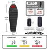 QEZER 0 Degree Sleeping Bag for Adults 650 Fill Power Down Sleeping Bag for Cold Weather 18F/ 0F Large Lightweight Sleeping Bag view 2