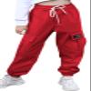 SANGTREE Girl's Cargo Pants, Elastic Waist Drawstring Multi Pockets Loose Tapered Cargo Jogger Pants for Girl, Red, 6-7 Years Little Kid = Tag 130 view 1