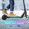 LINGTENG Electric Scooter for Kids Age of 6-9, Kick-Start Boost Scooter with Adjustable Speed and Height, Flash Wheel & Deck Lights view 4