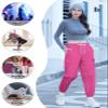 SANGTREE Girl's Cargo Pants, Elastic Waist Drawstring Loose Tapered Multi Pockets Cargo Jogger Pants for Girl, Rose Red,13-14 Years Big Kid = Tag 170 view 4