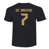 Belgium Soccer #7 De Bruyne World Football Fans Adult Men's Unisex T-Shirt (Black, 3X-Large) view 3