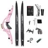 62 Takedown ILF Recurve Bow 30-60 Lbs Archery American Hunting Bow with Gordon Limbs for Adult Competition Athletic Bow Right Hand Archery Recurve Bow Accessory Set (40 Lbs, Pink) view 1