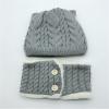 Crochet Earflap Hats Infant Baby Boy Girl Winter Hat Cat Beanie Hat with Scarf Fleece Lined Knitted Cap 0-2years Grey view 2