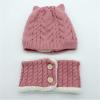 Crochet Earflap Hats Infant Baby Boy Girl Winter Hat Cat Beanie Hat with Scarf Fleece Lined Knitted Cap 0-2years Coffee view 4