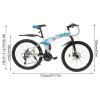 26 Inch Folding Mountain Bike, 21-Speed MTB Bicycle for Adult, High Carbon Steel Frame, Dual Disc Brake Non-Slip Outroad Mountain Bicycle for Men Women view 2