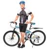 26 Inch Folding Mountain Bike, 21-Speed MTB Bicycle for Adult, High Carbon Steel Frame, Dual Disc Brake Non-Slip Outroad Mountain Bicycle for Men Women view 3