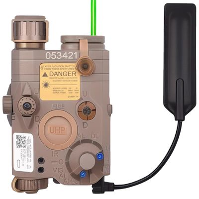 CTOPTIC Airsoft PEQ 15 PEQ Box IR Laser Green Laser Sight White LED Flashlight for AEG GBB CQB Black