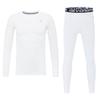 DEVOROPA Youth Boys Compression Thermal Shirt Long Sleeve Kids Fleece Baselayer Soccer Baseball Undershirt White XS view 1
