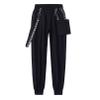 Moily Kids Girls Loose Fit Harem Sweatpants with Chain for Hiphop/Street Dance Competition Black 10 Years view 1