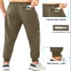 NORTHYARD Men's Athletic Running Pants Lightweight Workout Joggers Quick Dry Gym Sweatpants Active Sports Track Training DARKKHAKI S view 3