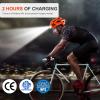 Gudook Bike Helmet Adult Helmets for Men/Women: with USB Rechargeable Front and Rear LED Light for Cycling Urban Commuter Casco para Bicicleta Lightweight Bicycle Helmet (Matte Orange, Large) view 2