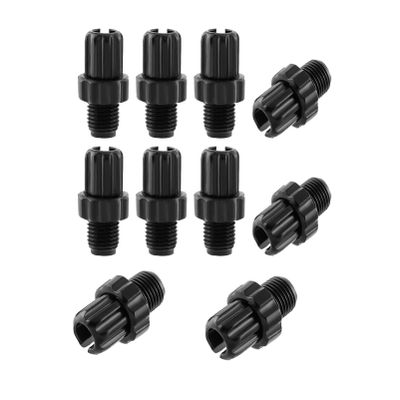 10 Pieces M7 Bicycle Brake Lever Adjustment Screw, Aluminum Alloy Brake Cable Lever Barrel Adjusters Nut Screws (Black)