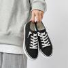 Women Canvas Sneaker Slip On Non Slip Casual Shoes Lace Up Canvas Low Top White Shoes Loafers for Women Fashion Black Sneaker Shoes(Black,US8.5) view 3