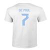 Argentina Soccer #7 De Paul World Football Adult Mens Unisex T-Shirt (White, 5X-Large) view 3