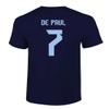Argentina Soccer #7 De Paul World Football Adult Mens Unisex T-Shirt (Navy, 3X-Large) view 3
