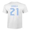 FLAURA Argentina Soccer #21 Dybala World Football Adult Mens Unisex T-Shirt (White, 4X-Large) view 3