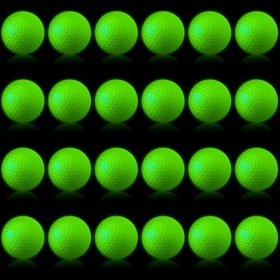 Deekin 24 Pcs Glow in The Dark Golf Balls for Night Sports Fluorescent Night Glow Golf Balls Gift Novelty Light up LED Stocking Stuffers for Men Women