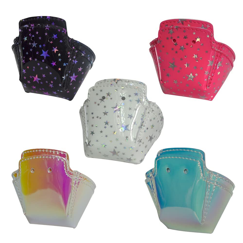 Capetos Roller Skates - TPU Toe Cap Guard Protectors Roller Skate Derby Speed - Pair (Pink Stars)