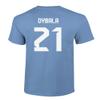 FLAURA Argentina Soccer #21 Dybala World Football Adult Mens Unisex T-Shirt (Carolina Blue, 5X-Large) view 3