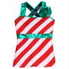 QinCiao Kids Girls Christmas Striped Candy Cane Unitard Ballet Dance Cheer Performance Costume Red 6 Years view 4