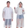 2 Pack Waterproof Rain Ponchos for Adults-Reusable Emergency Raincoats with Hoodand Drawstring -LightweightPonchos for Women and MenWhite view 1