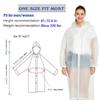 2 Pack Waterproof Rain Ponchos for Adults-Reusable Emergency Raincoats with Hoodand Drawstring -LightweightPonchos for Women and MenWhite view 2