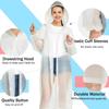 2 Pack Waterproof Rain Ponchos for Adults-Reusable Emergency Raincoats with Hoodand Drawstring -LightweightPonchos for Women and MenWhite view 3